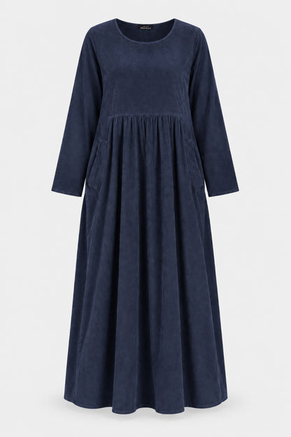 Round Neck Cotton Cord Dress