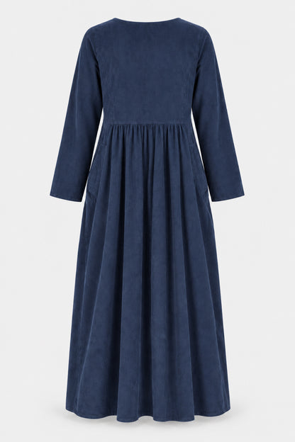 Round Neck Cotton Cord Dress