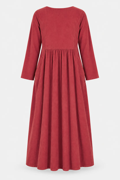 Round Neck Cotton Cord Dress