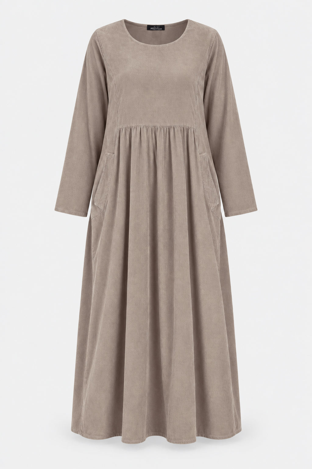 Round Neck Cotton Cord Dress
