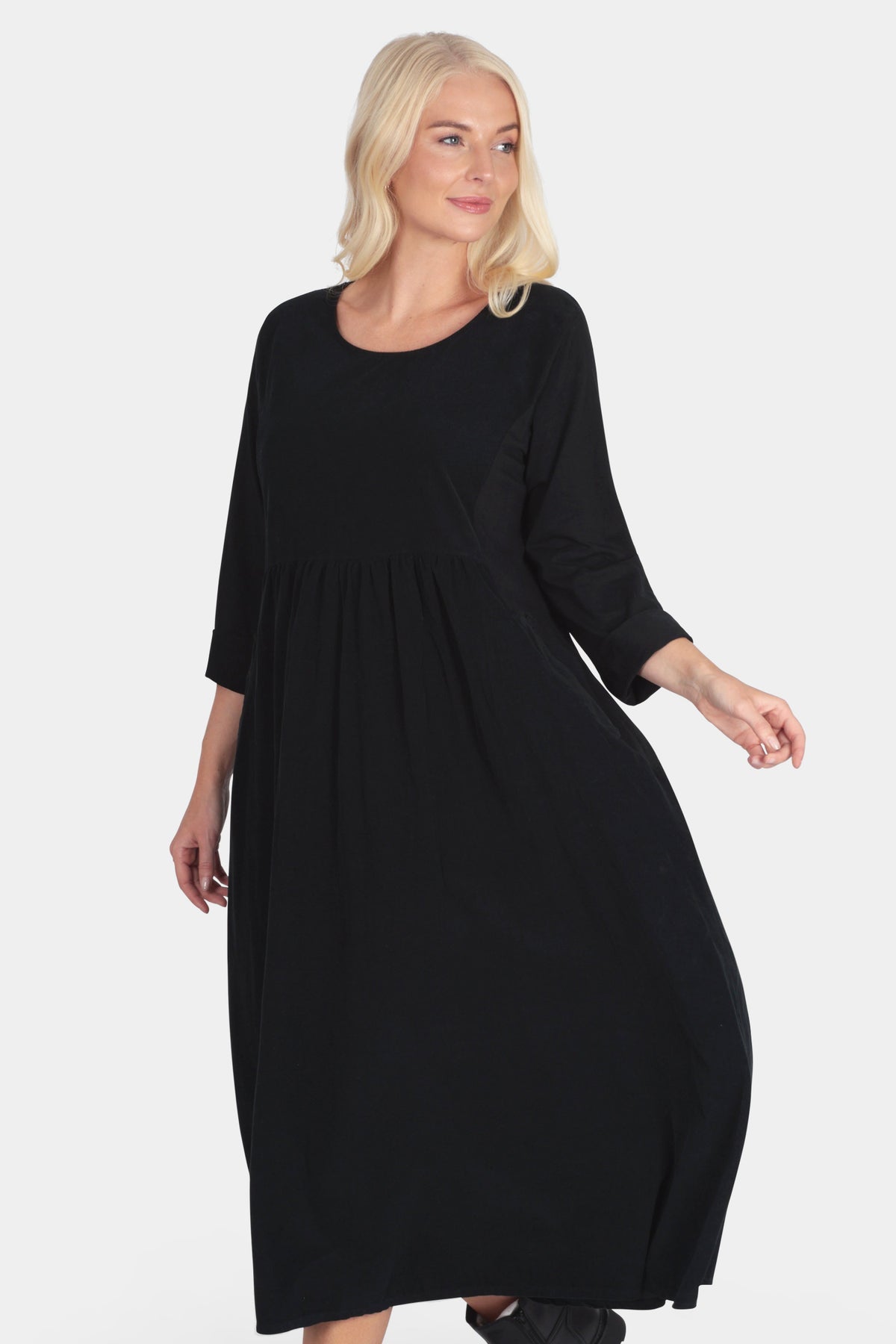 Round Neck Cotton Cord Dress