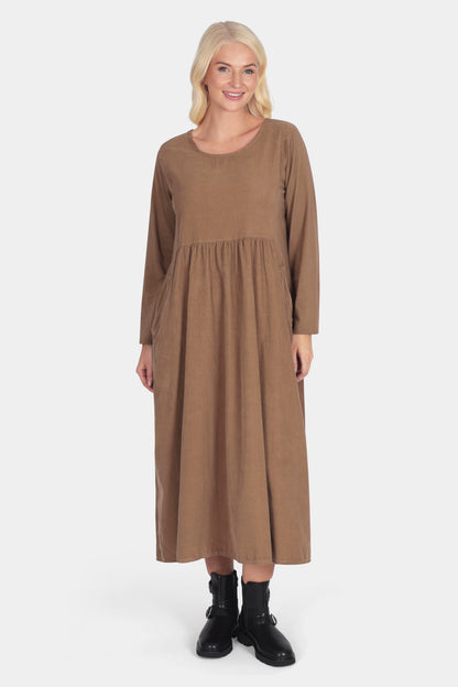 Round Neck Cotton Cord Dress