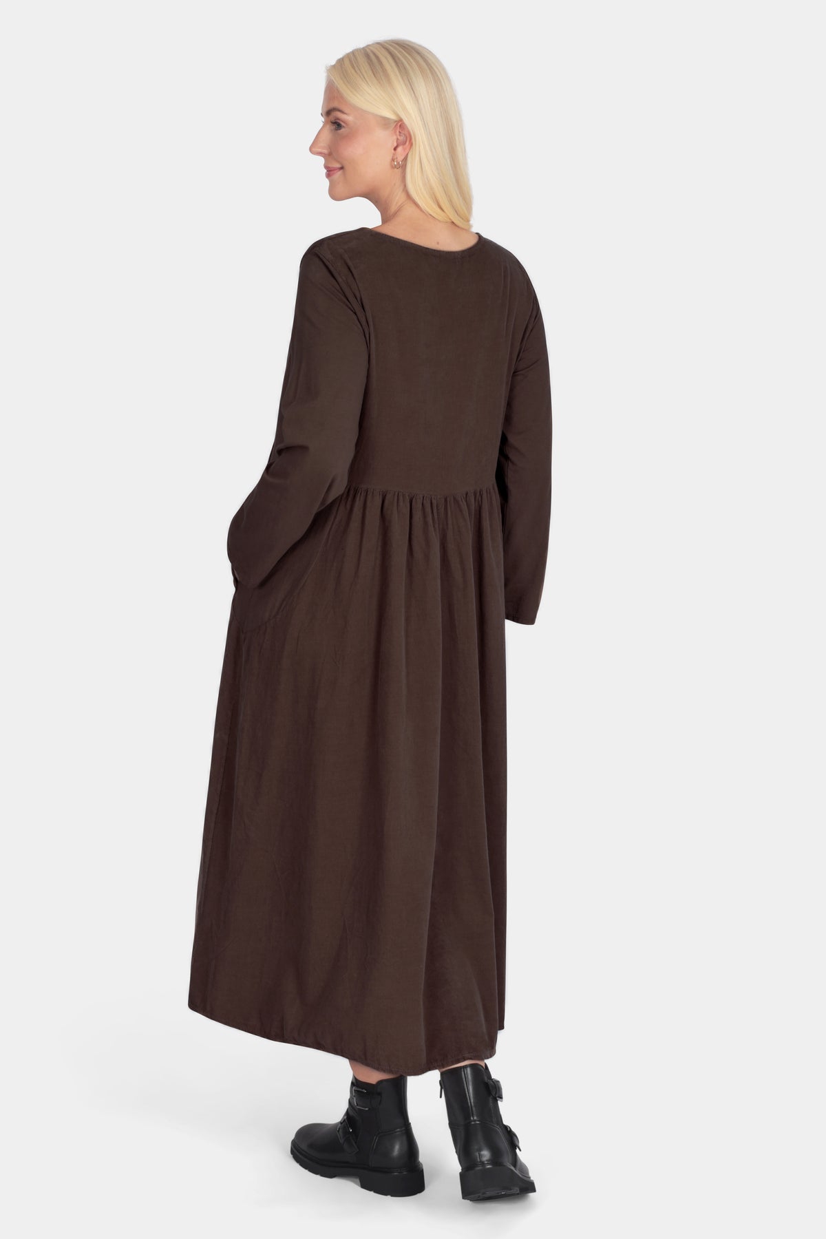 Round Neck Cotton Cord Dress