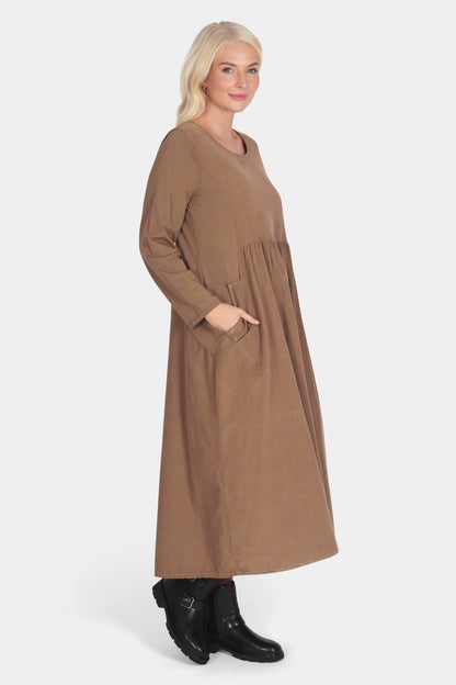 Round Neck Cotton Cord Dress