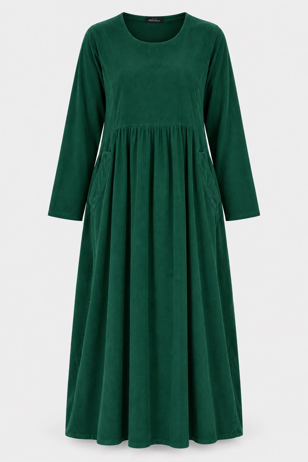 Round Neck Cotton Cord Dress