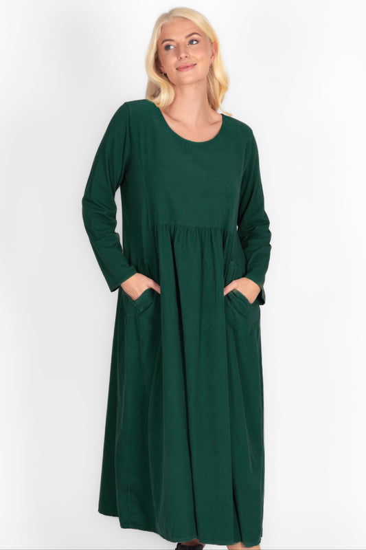 Round Neck Cotton Cord Dress