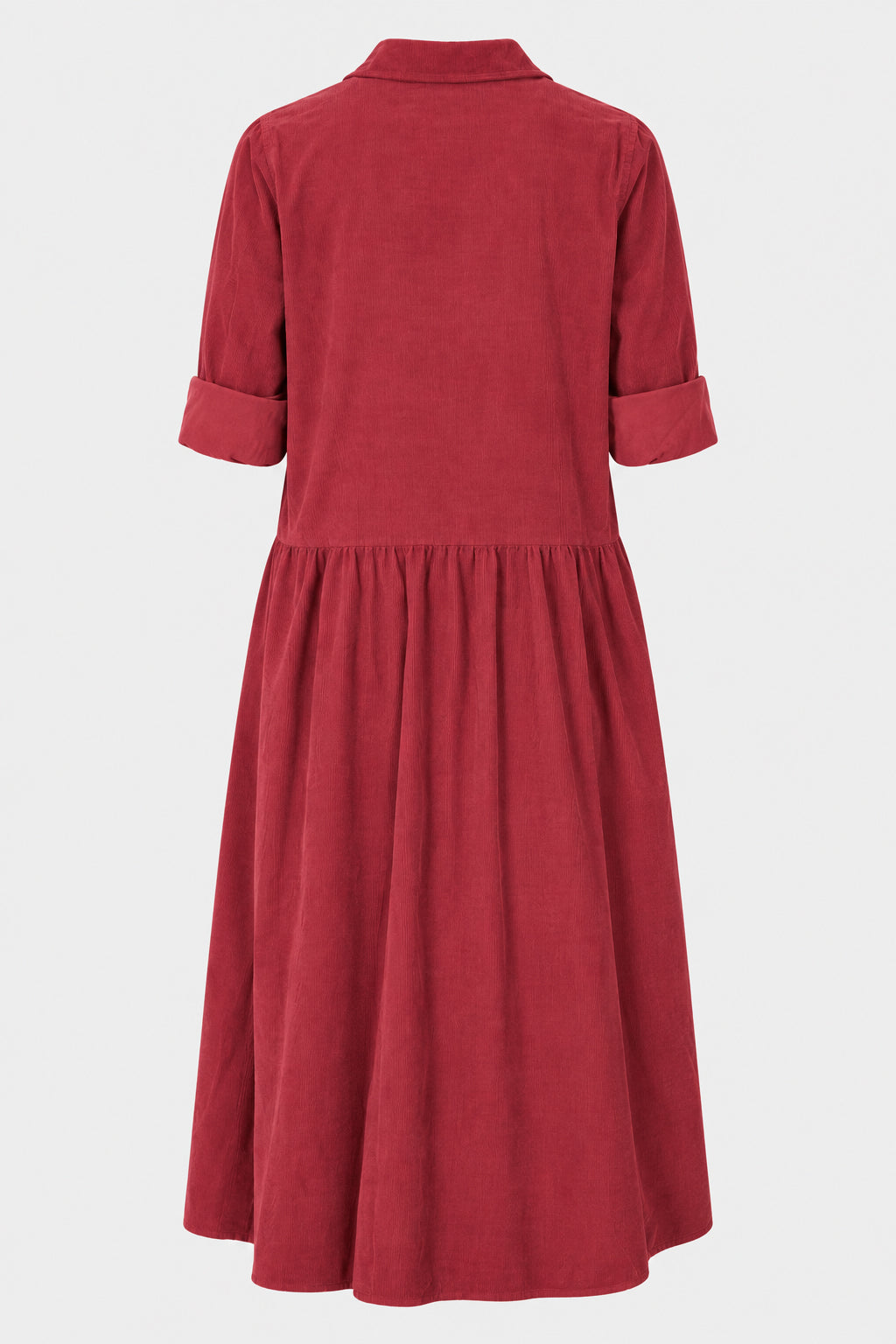 Smock Cotton Cord Shirt Dress