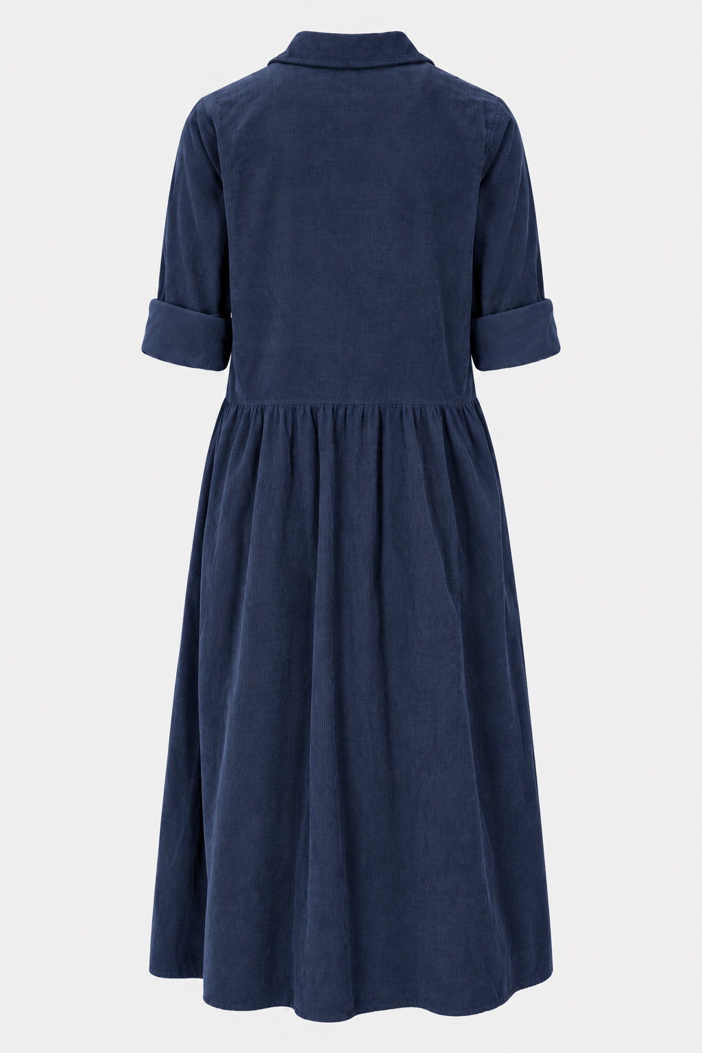 Smock Cotton Cord Shirt Dress