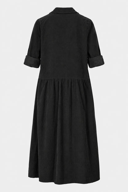 Smock Cotton Cord Shirt Dress