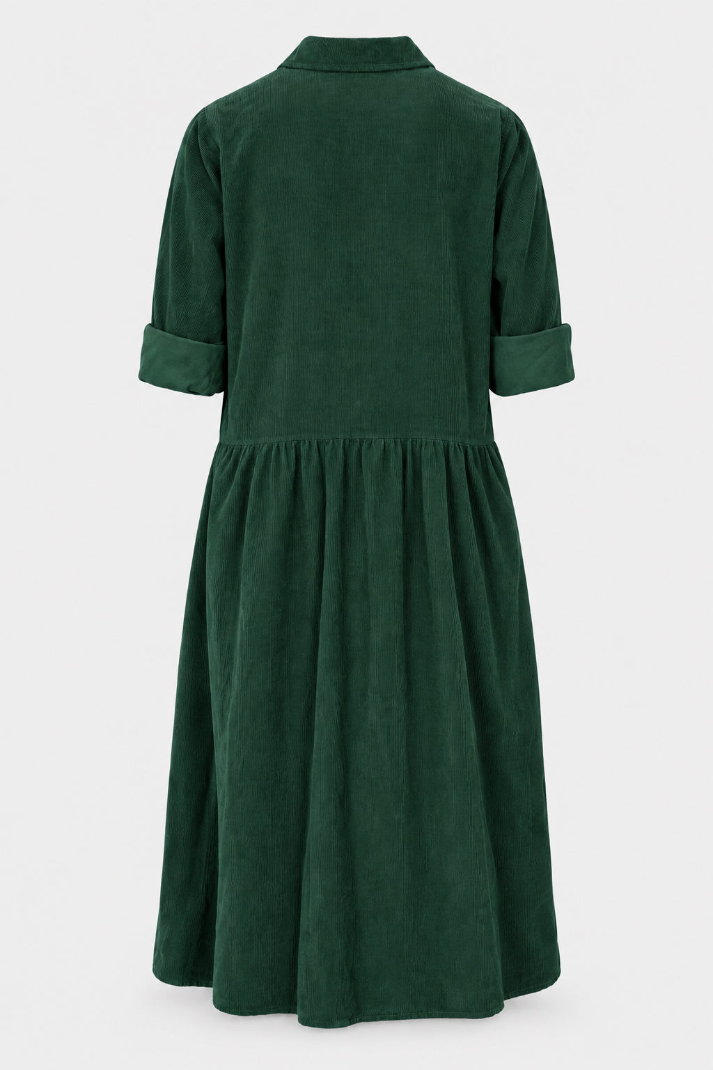 Smock Cotton Cord Shirt Dress