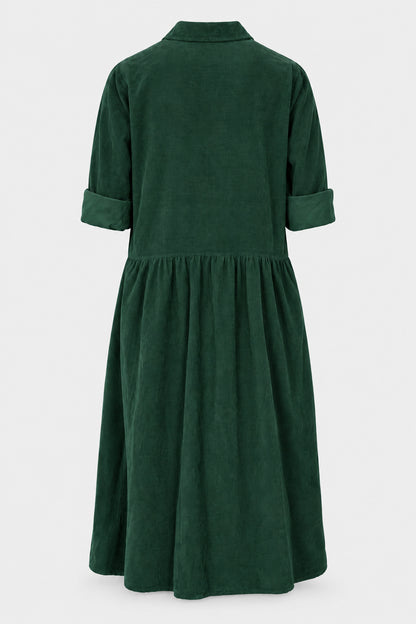 Smock Cotton Cord Shirt Dress