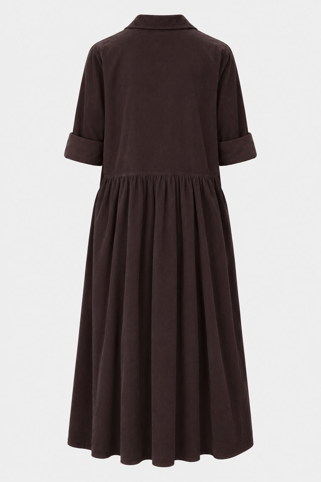 Smock Cotton Cord Shirt Dress