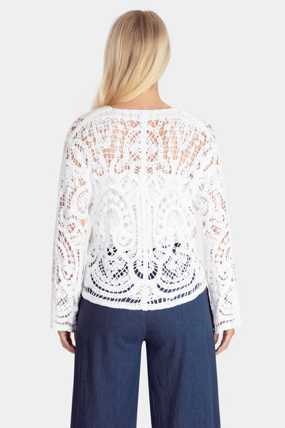 Crochet V Neck Cardigan