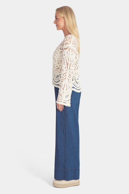 Crochet V Neck Cardigan