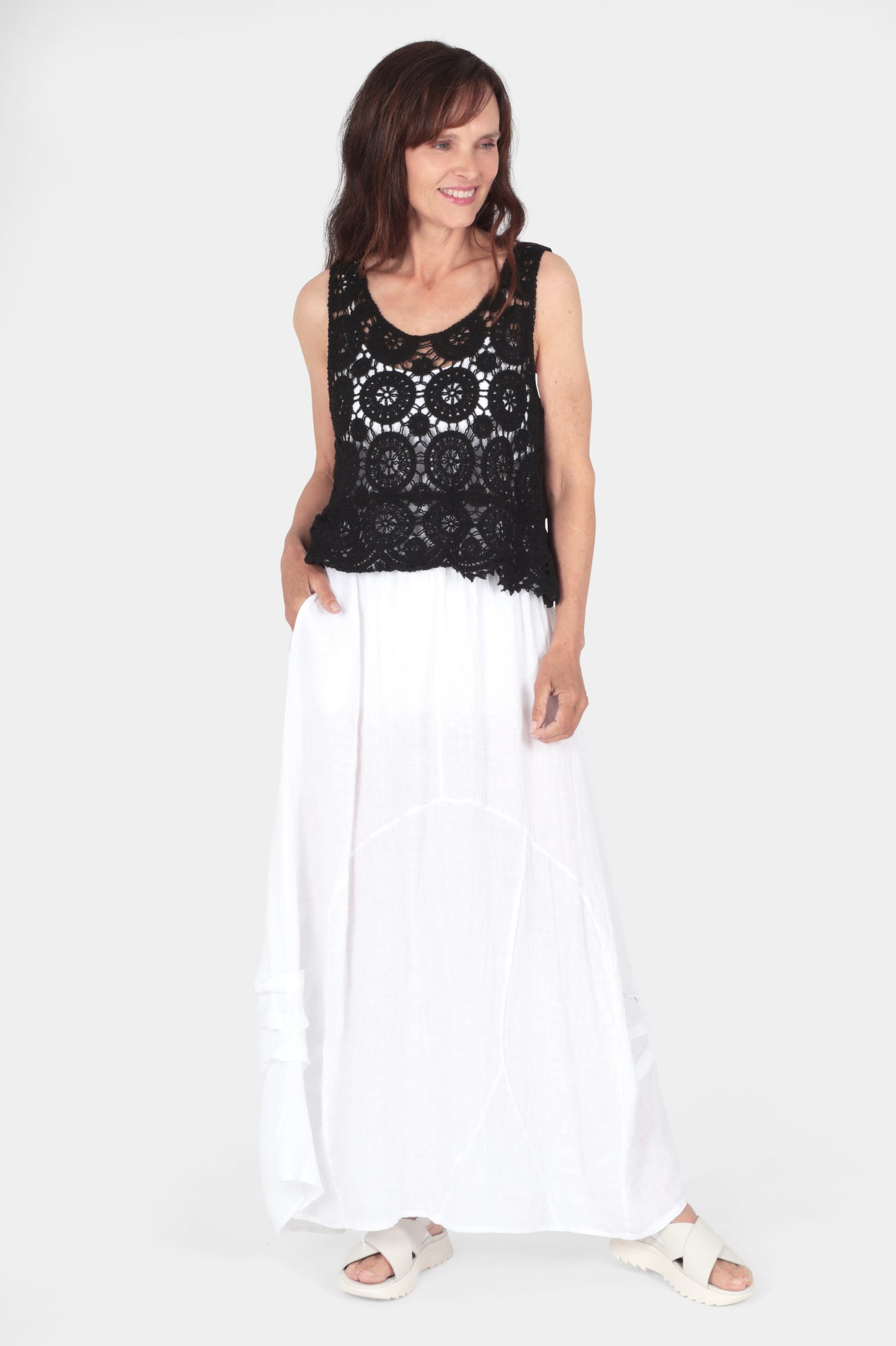 Medallion Crochet Vest Top