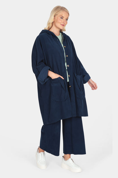 Cotton Needlecord Hooded Jacket