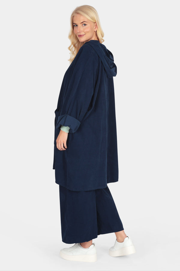 Cotton Needlecord Hooded Jacket