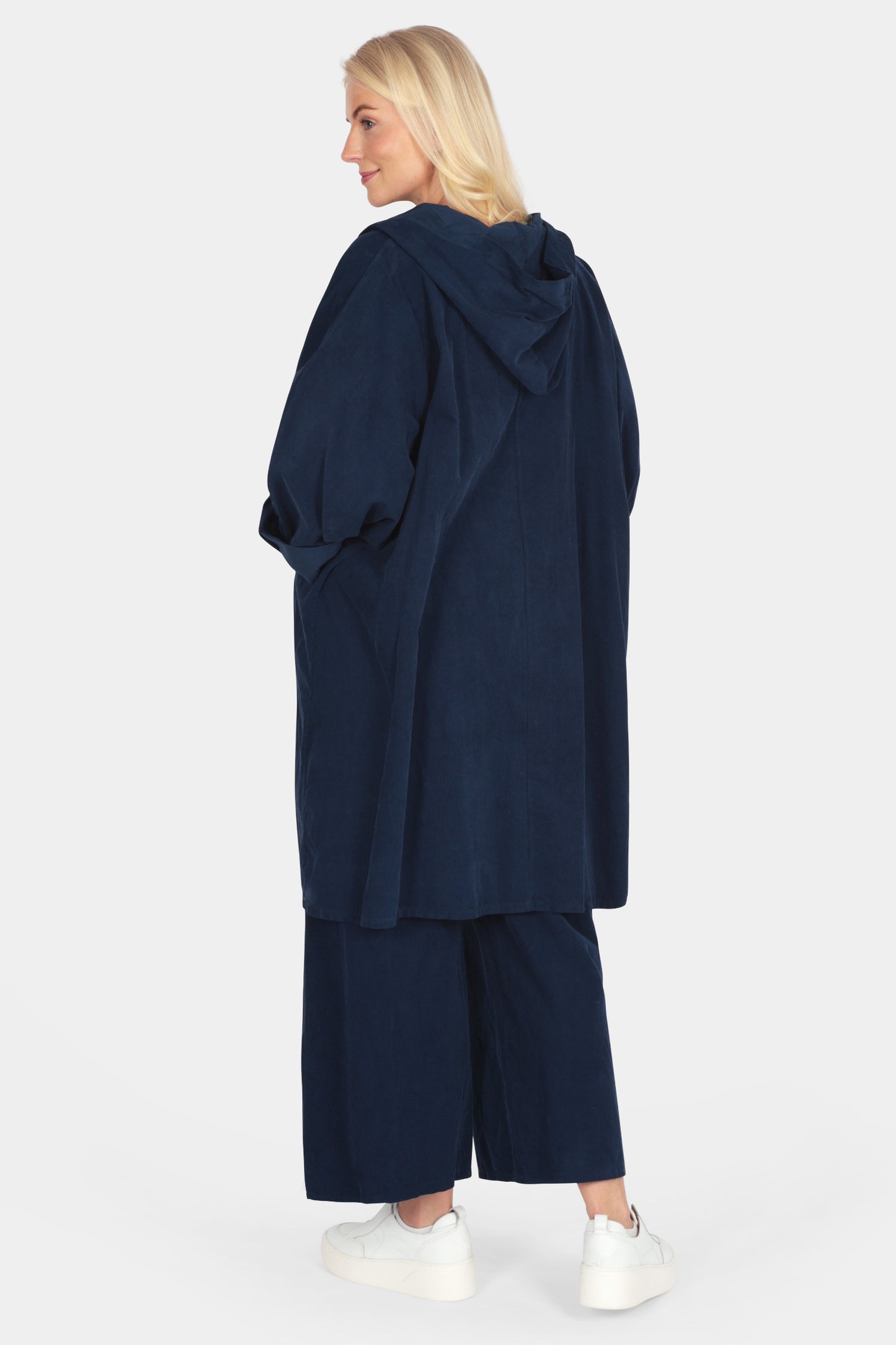 Cotton Needlecord Hooded Jacket