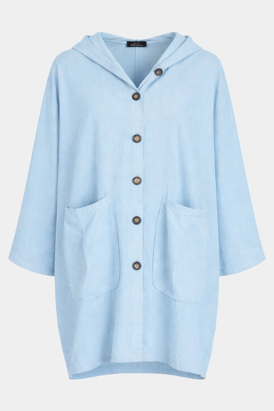 Cotton Needlecord Hooded Jacket