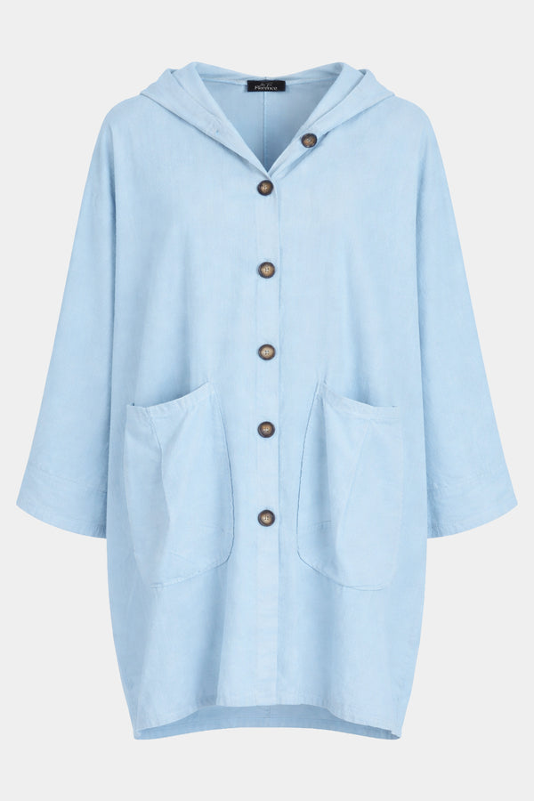 Cotton Needlecord Hooded Jacket