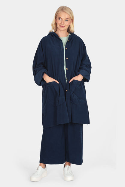 Cotton Needlecord Hooded Jacket