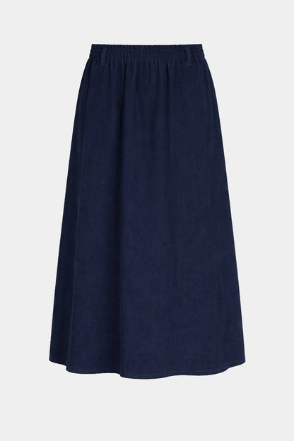 Cotton Needlecord Midi Skirt