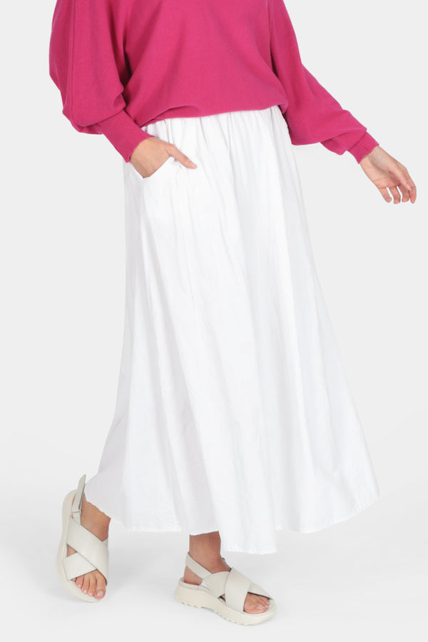 Cotton Needlecord Midi Skirt
