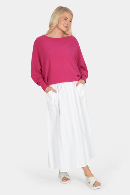 Cotton Needlecord Midi Skirt