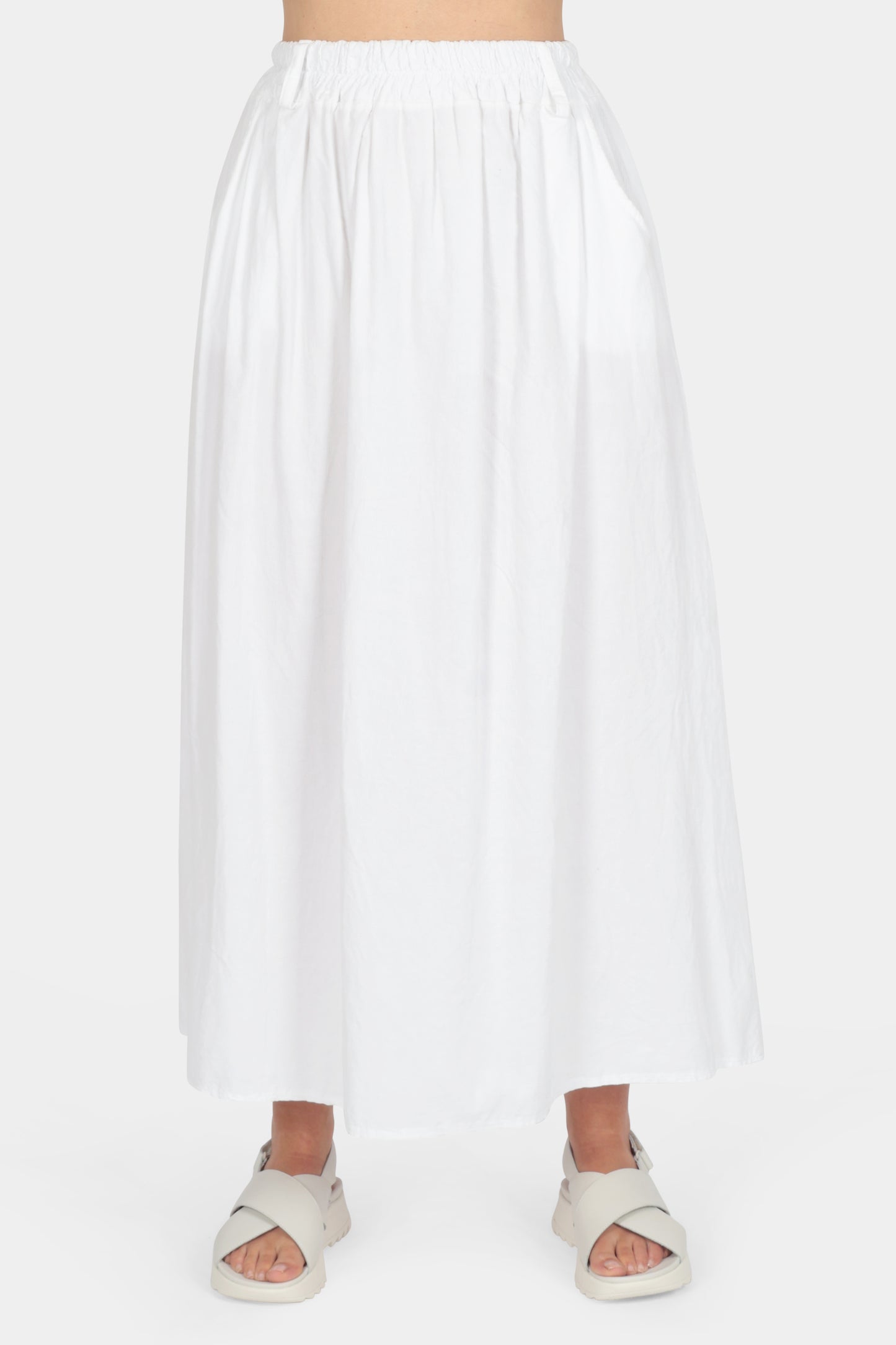 Cotton Needlecord Midi Skirt