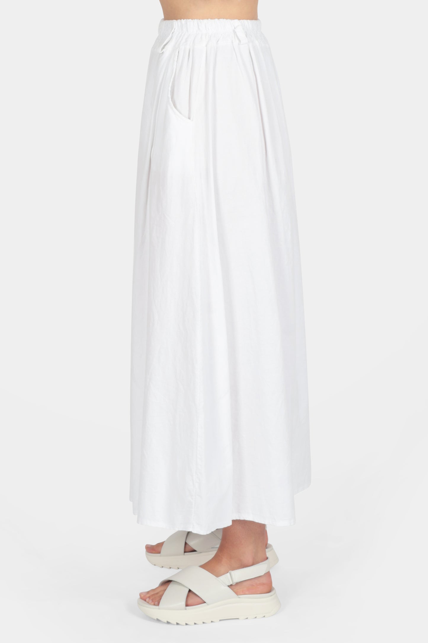Cotton Needlecord Midi Skirt