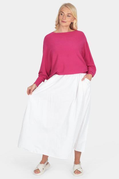 Cotton Needlecord Midi Skirt
