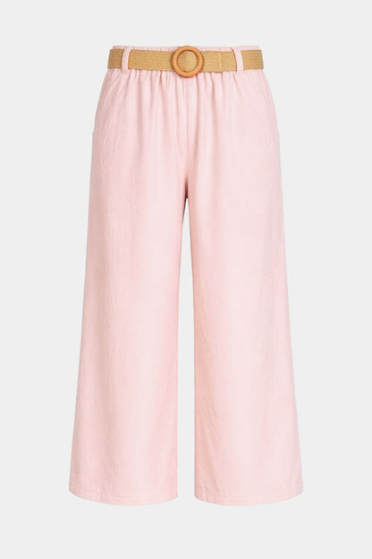Cotton Needlecord Wide Leg Trousers
