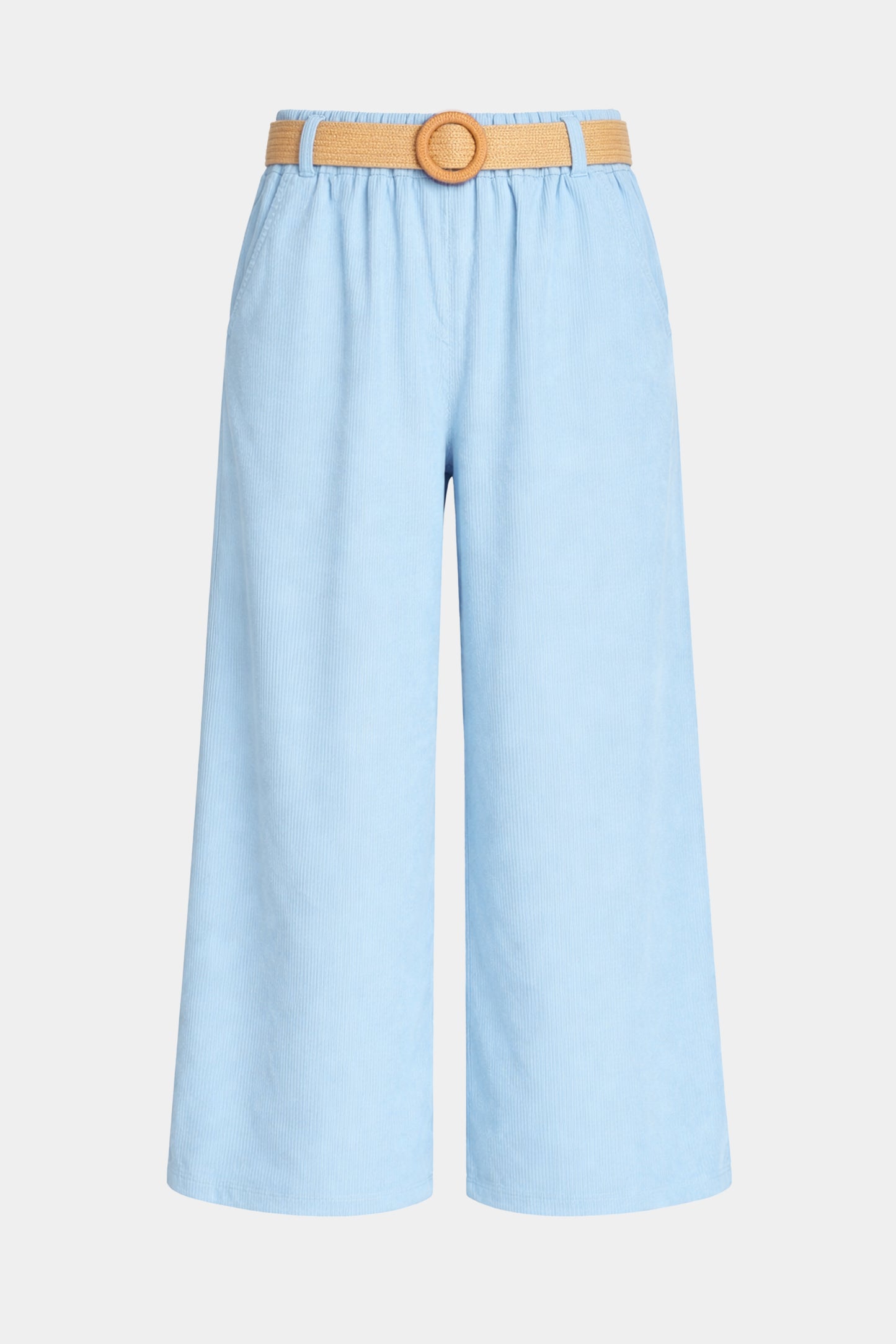 Cotton Needlecord Wide Leg Trousers