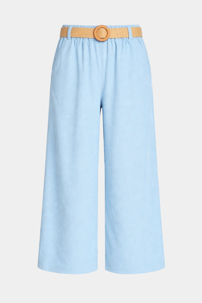 Cotton Needlecord Wide Leg Trousers