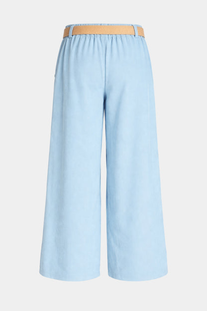 Cotton Needlecord Wide Leg Trousers