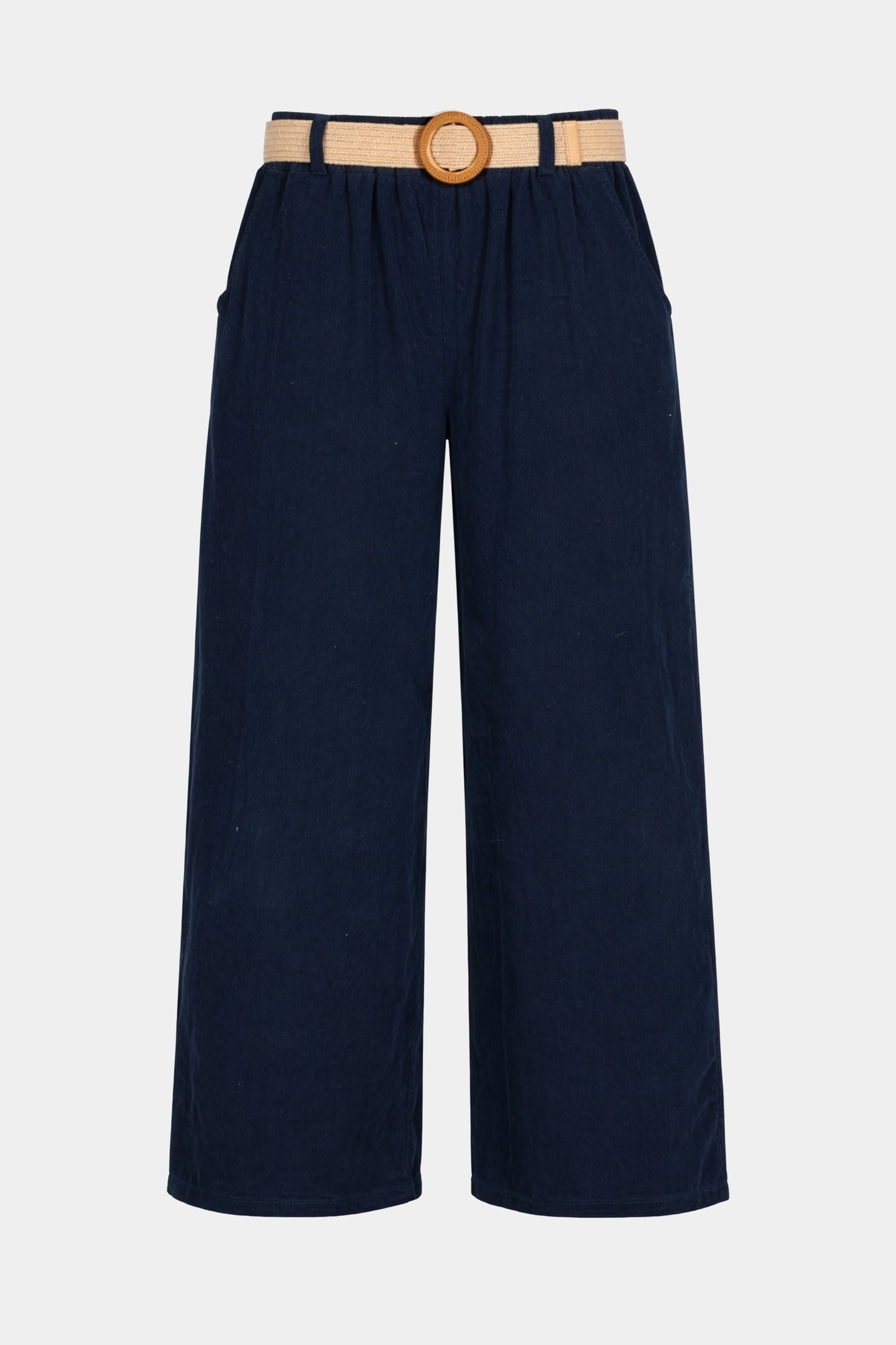 Cotton Needlecord Wide Leg Trousers