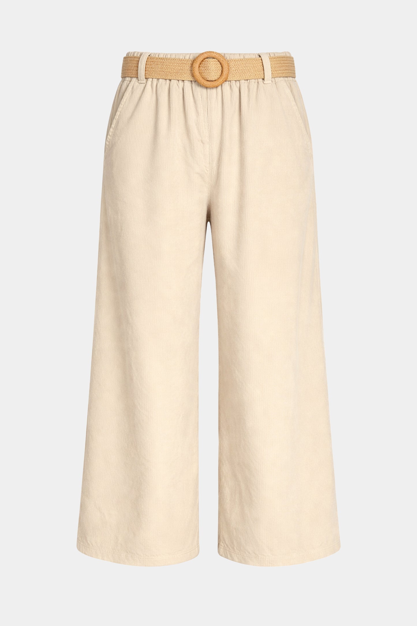 Cotton Needlecord Wide Leg Trousers