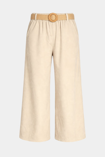 Cotton Needlecord Wide Leg Trousers