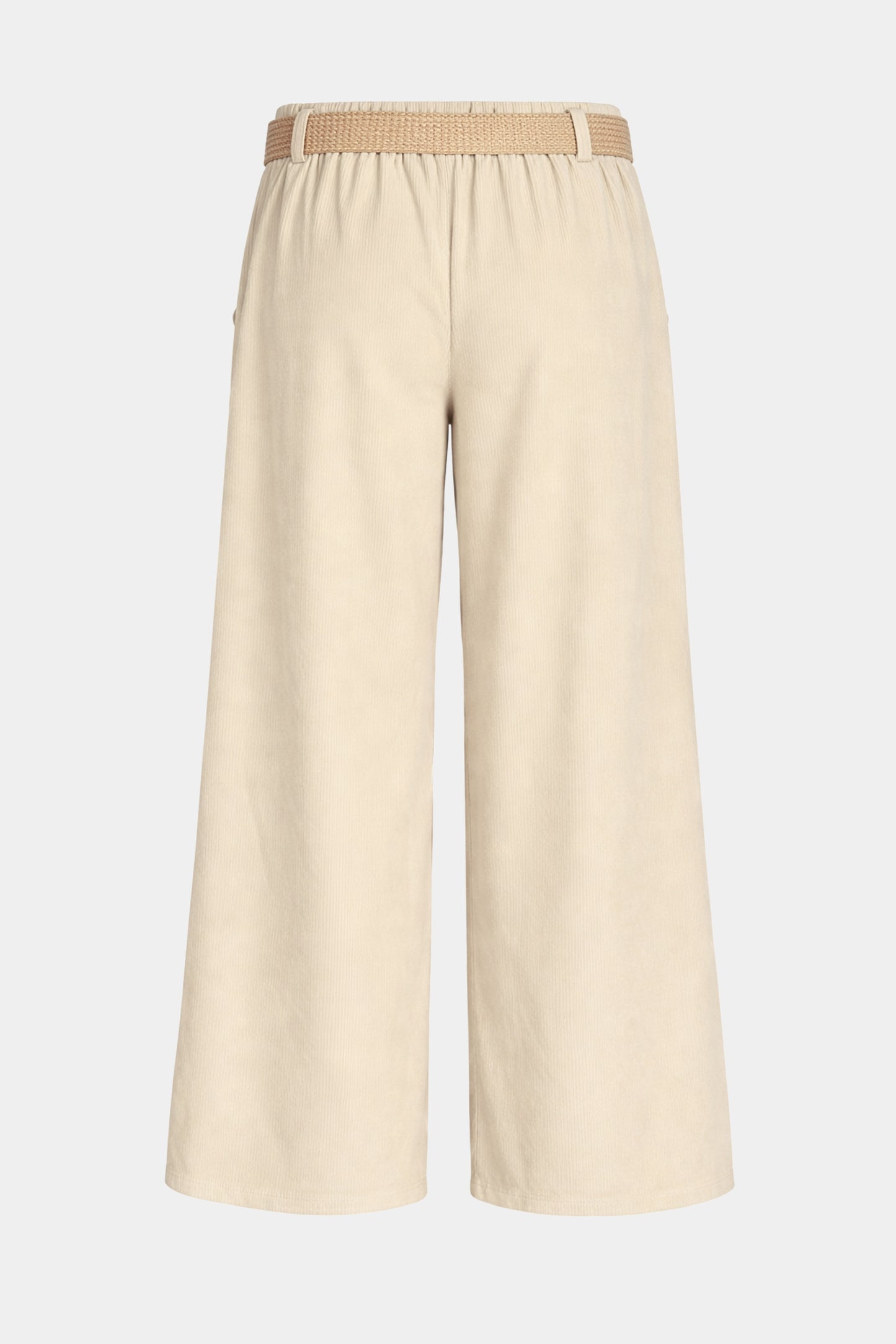 Cotton Needlecord Wide Leg Trousers