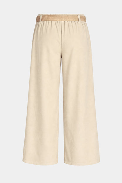 Cotton Needlecord Wide Leg Trousers