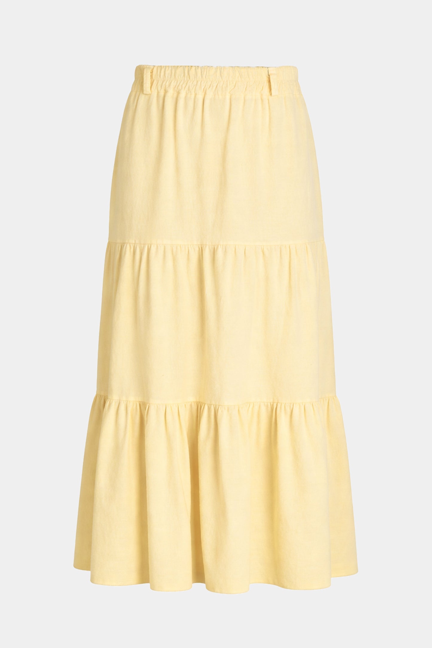Cotton Needlecord Tiered Maxi Skirt