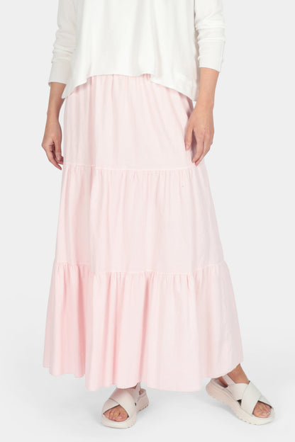 Cotton Needlecord Tiered Maxi Skirt