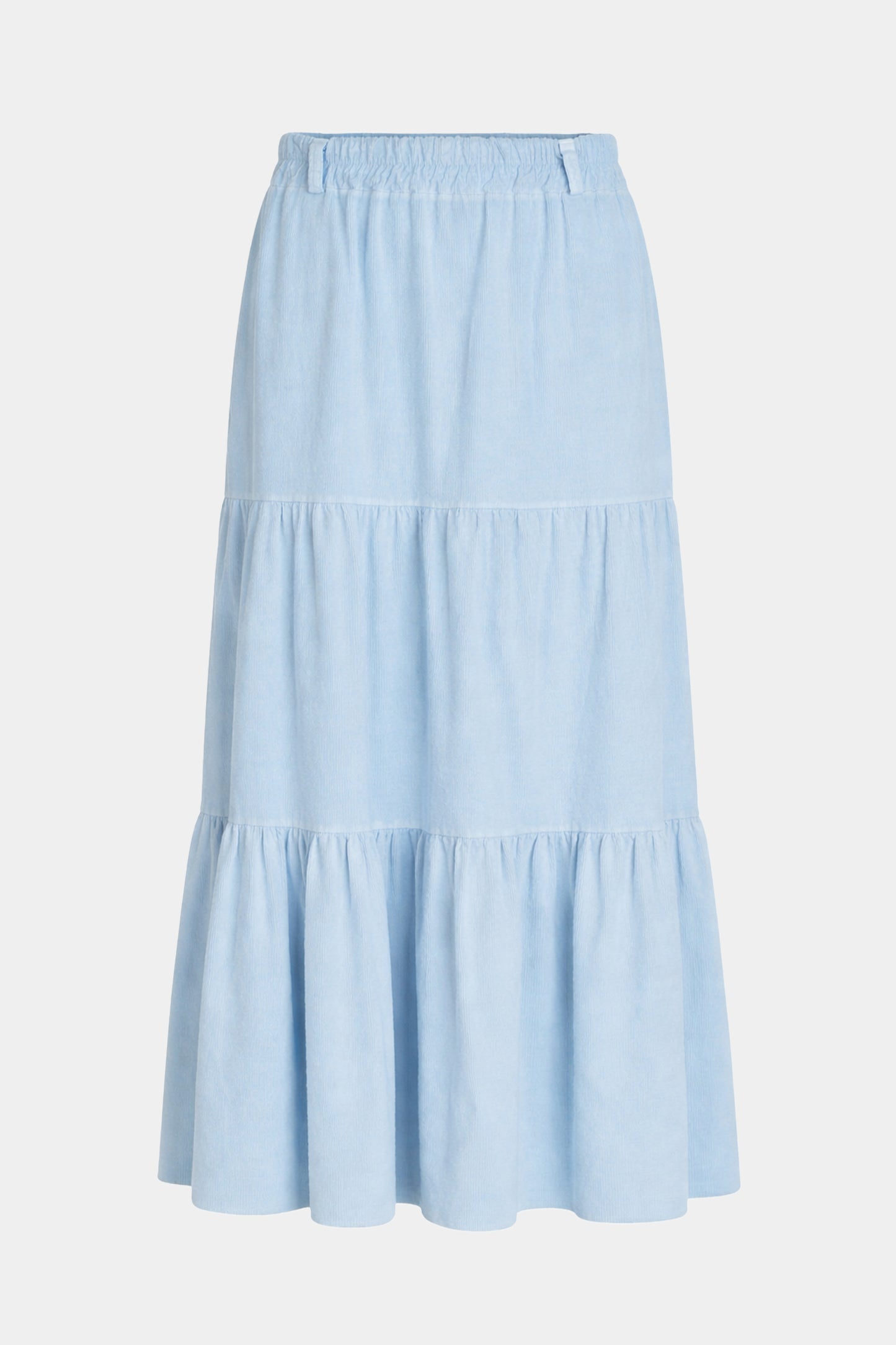 Cotton Needlecord Tiered Maxi Skirt