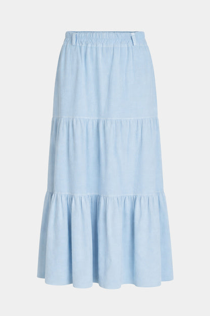 Cotton Needlecord Tiered Maxi Skirt