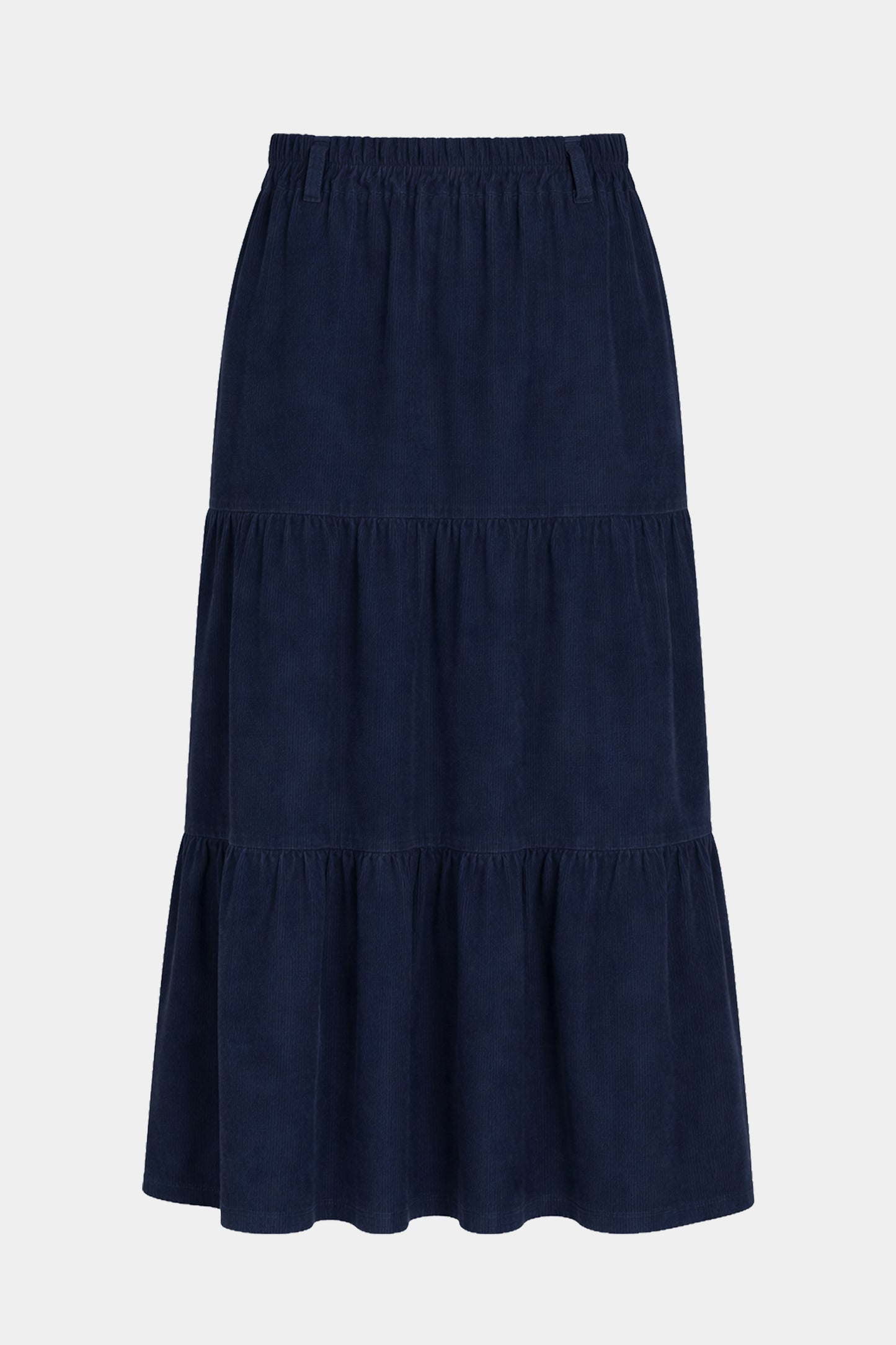Cotton Needlecord Tiered Maxi Skirt