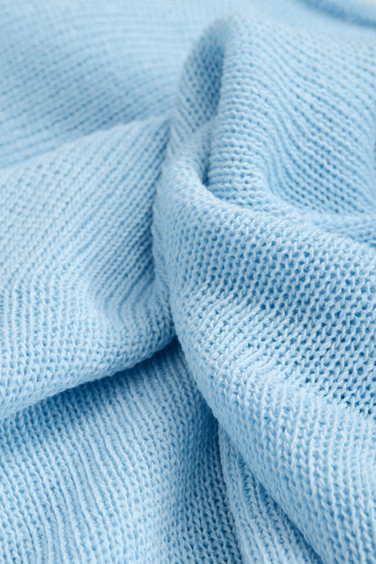 V Neck Cotton Knit Top