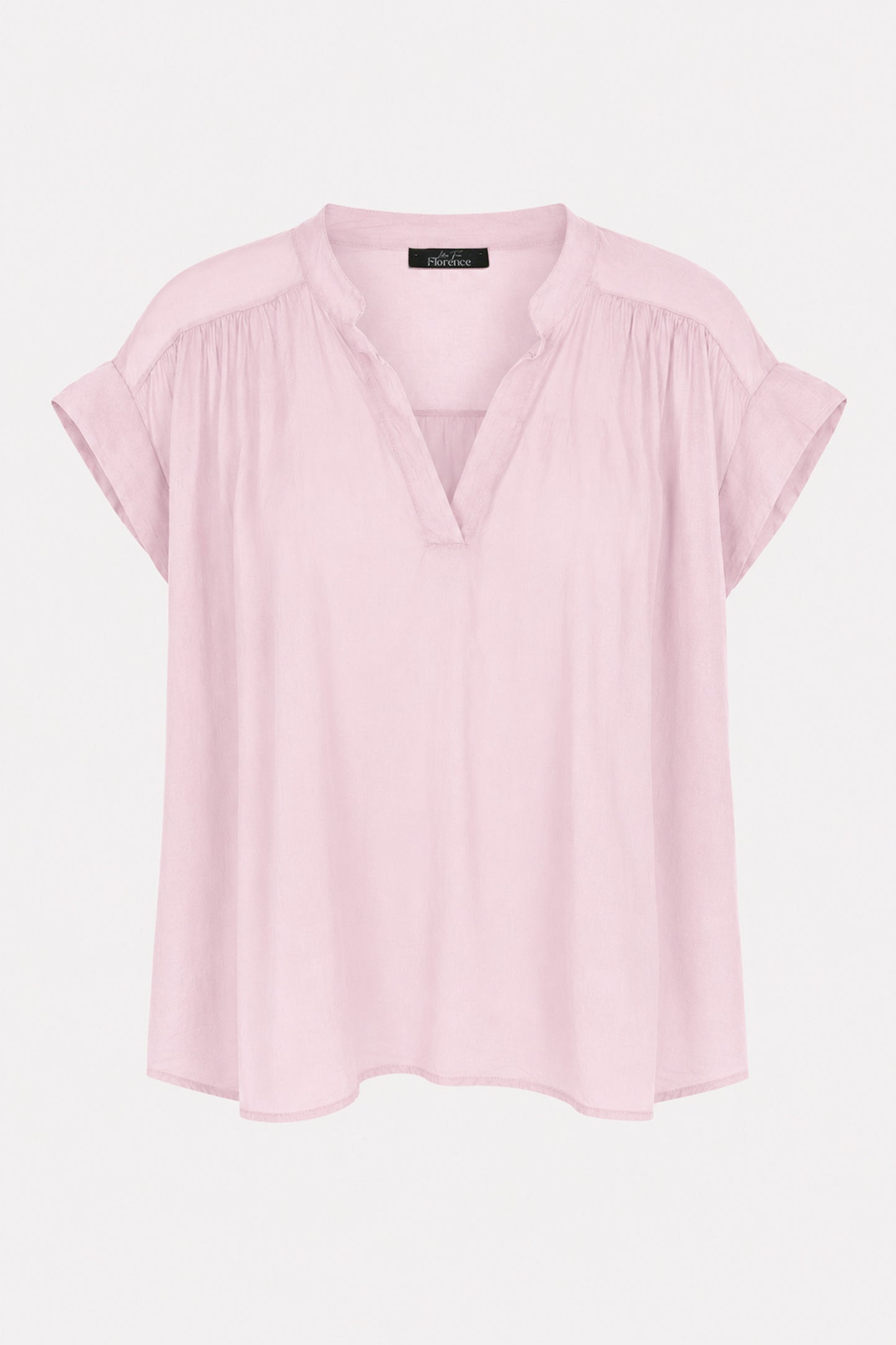 Fine Cotton Notch Neck Blouse