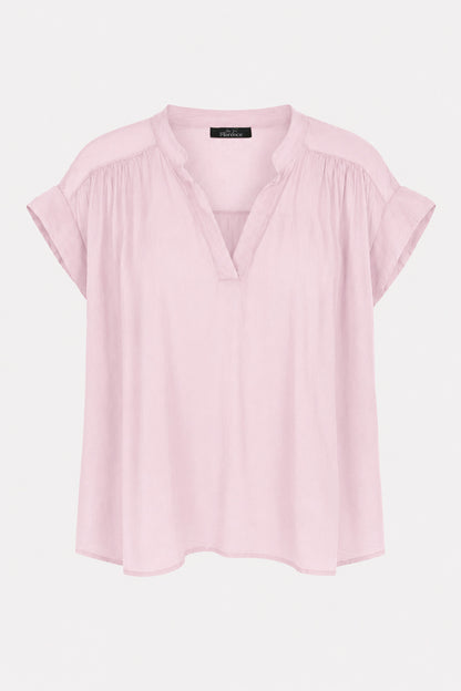 Fine Cotton Notch Neck Blouse