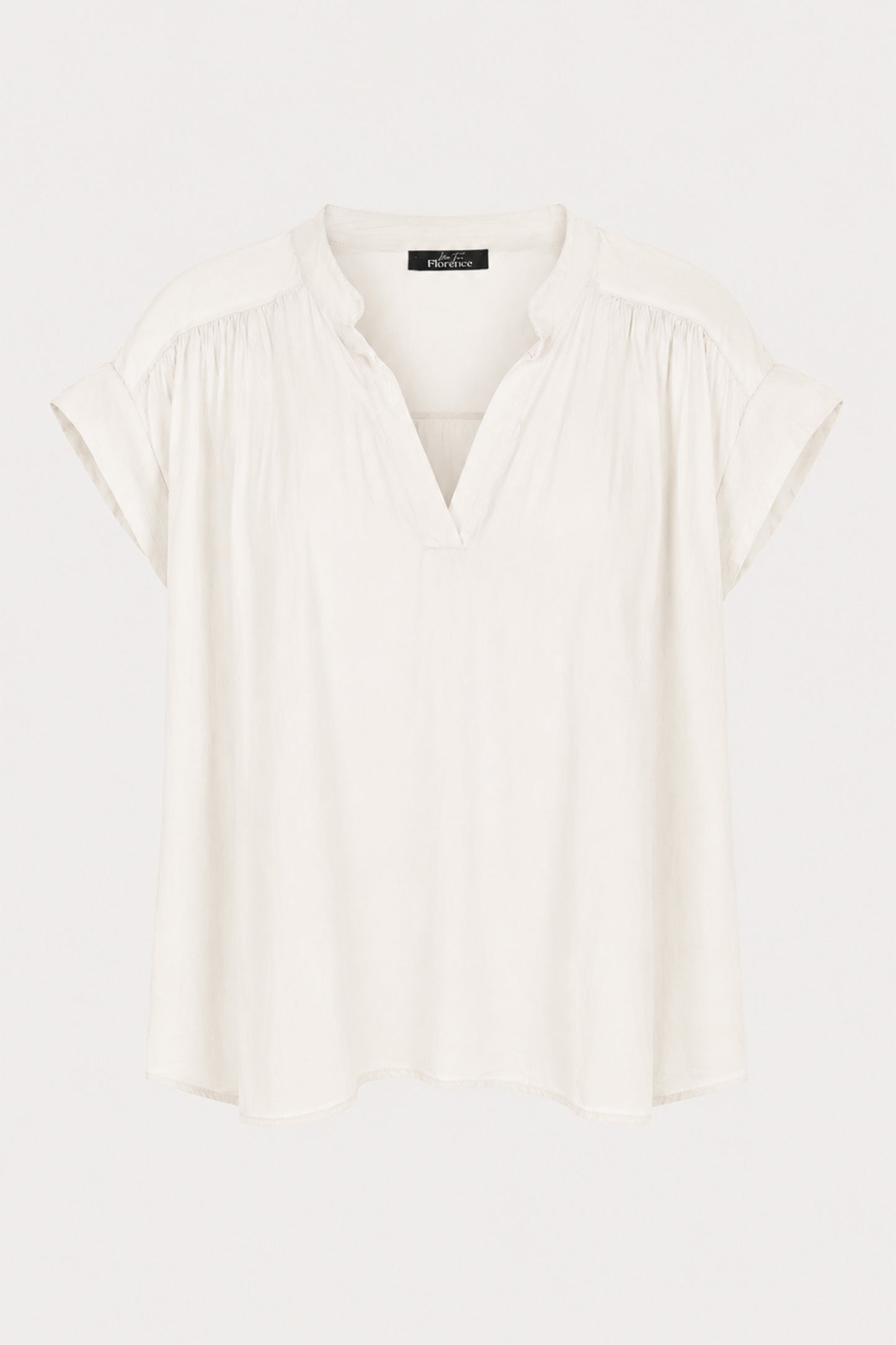 Fine Cotton Notch Neck Blouse