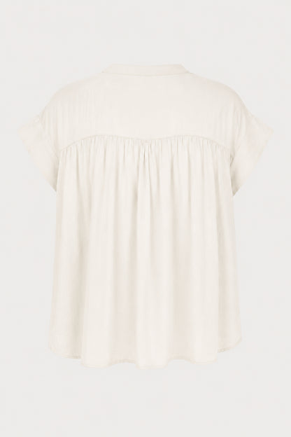 Fine Cotton Notch Neck Blouse
